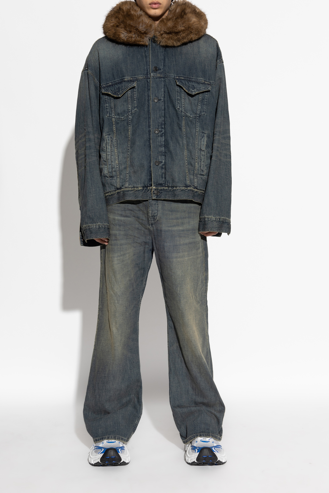 ジャケット・アウター 90s BALENCIAGA wool/silk iridescent coat F/W 2004 Asymmetrical Wool Jacket | Authentique & Vintage